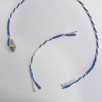 Wiring Harness for Single Cab / 2x12 / 2x10 with "Parallel" Connection, Vintage Style Speaker Cable, Switchcraft 1/4” Input Jack, .205” Spade Terminal (bare ends available) 18AWG Blue/White, 24/30/36 inches (2/2.5/3 ft) or any other custom length image 9