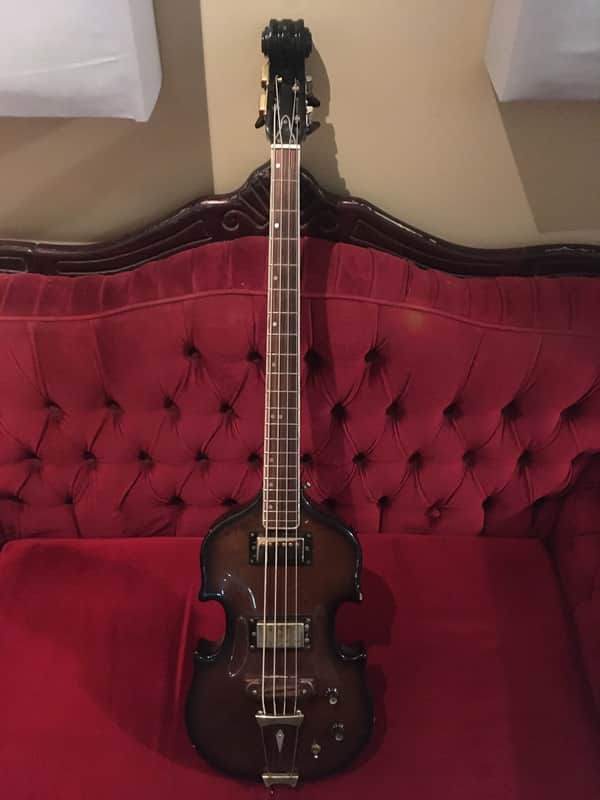Vintage 1970’s Aria Violin Scroll Bass 1420 / 1430 + OHSC Case Rare Model MIJ Japan Univox image 1