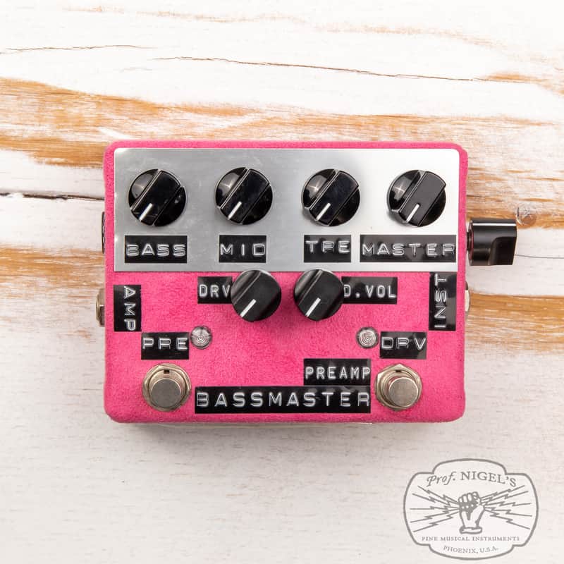 Shin's Music Pink Suede Bass Master Preamp w/ Box Bassman MIJ - Free Shipping image 1