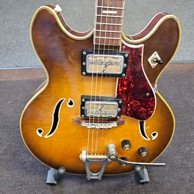 Harmony H-71 Semi Hollow Body Electric Guitar with Original Case image 2