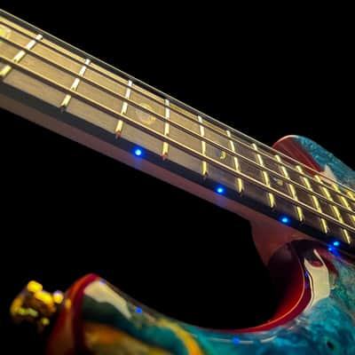 Alembic Mark King Signature Deluxe - Buckeye Burl Resin Top image 23