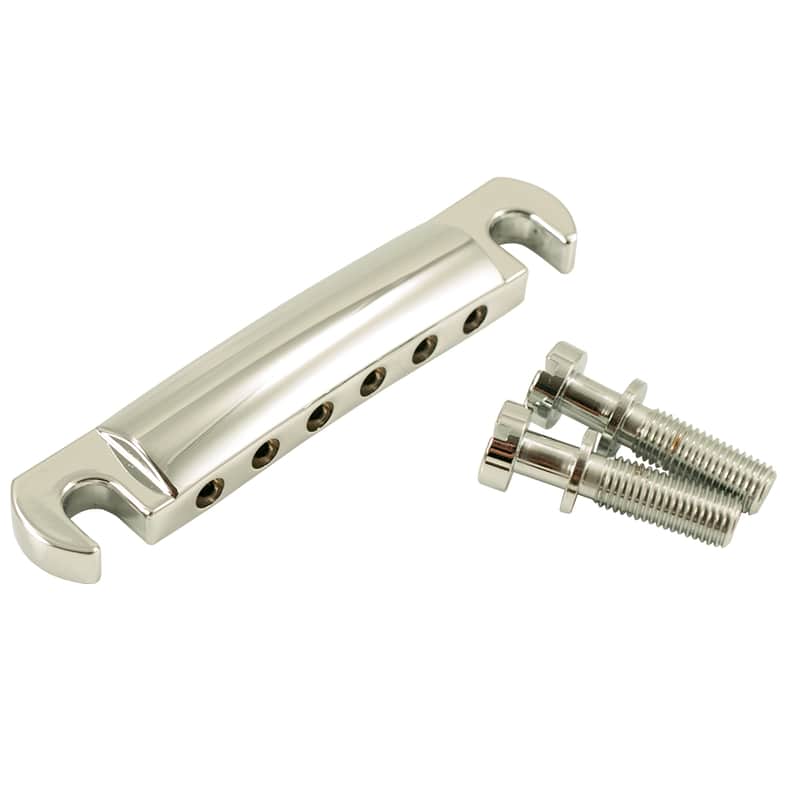 KSTOP-C Kluson USA Zinc Guitar Stop Tailpiece With Steel Studs Chrome image 1