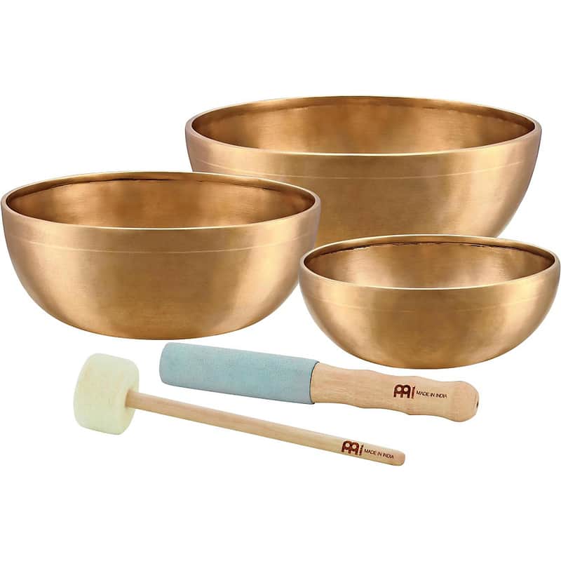 MEINL Sonic Energy 3-Piece Energy Series Singing Bowl Set Regular 6.4, 7.8, 9 in. image 1