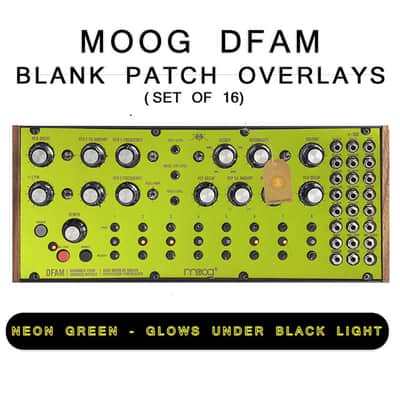 Moog DFAM Neon (Glow under Blacklight) Blank Patch / Preset Overlay Set image 2