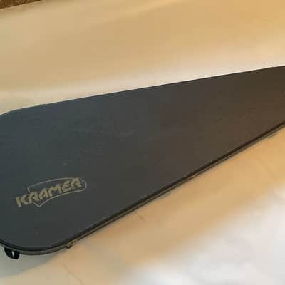 1980's Kramer USA Violin Teardrop Black Tolex Hardshell Electric Guitar Case