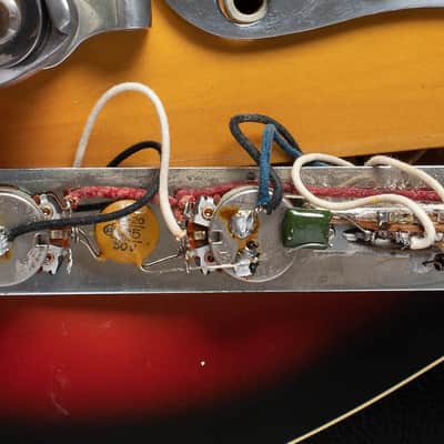 Fender Telecaster Custom with Bigsby Solid Body Electric Guitar (1968), ser. #219957, original black tolex hard shell case. image 13