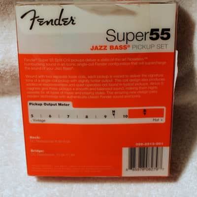 Fender Super 55 Jazz Bass Pickup Set Neck and Bridge New in Box Double Black image 2