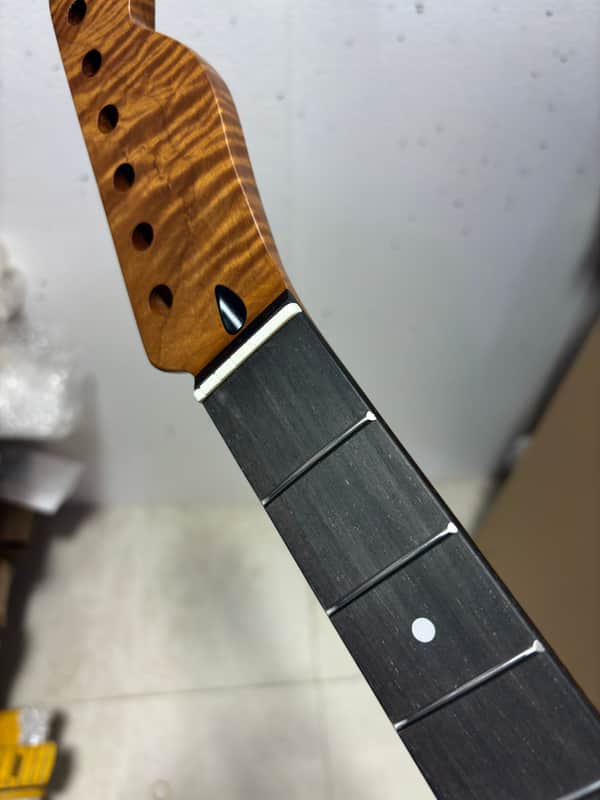 22fret Rosewood Roasted Maple Electric guitar neck rosewood matte DIY parts image 1