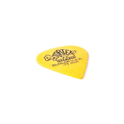 Dunlop Tortex Sharp 412 Picks 0.73" yellow x12 - Set of Picks image 2