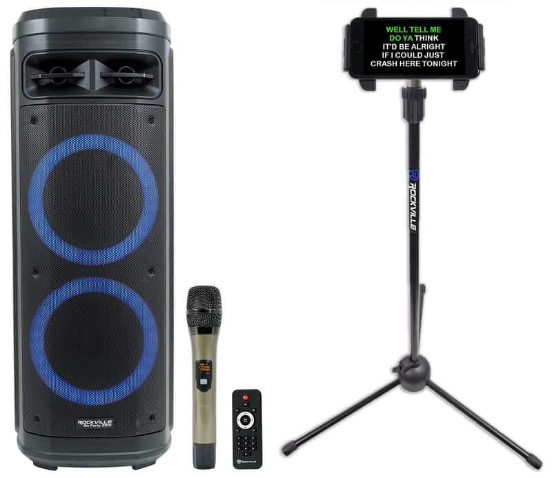 Rockville Go Party ZR10 Dual 10" Portable Karaoke Machine System w/Tablet Stand image 1