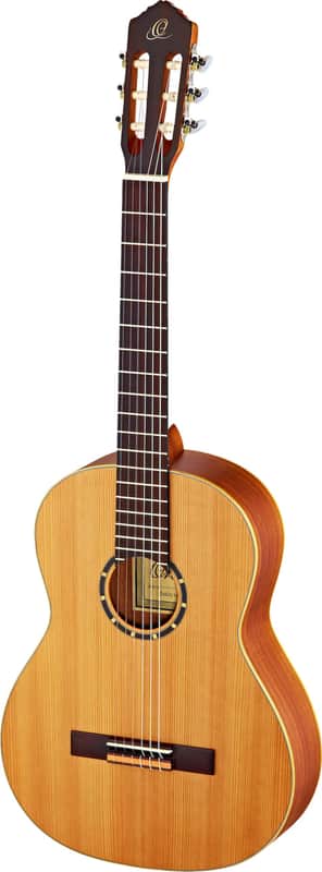 Ortega Guitars R131L Family Series Pro Left Handed Nylon Classical 6-String Guitar w/ Free Bag, Solid Canadian Western Red Cedar Top and Mahogany Body, Natural Satin Finish image 1