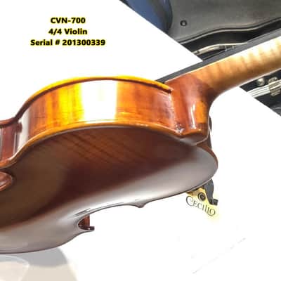 4/4 Advanced to Professional Level Violin Featuring Aged 7 Years+ Select Solid Spruce Top Highly Flamed One-Piece Maple Back and Sides, Real Ebony Components, Brazilwood Bows, Hand-Rubbed... image 15