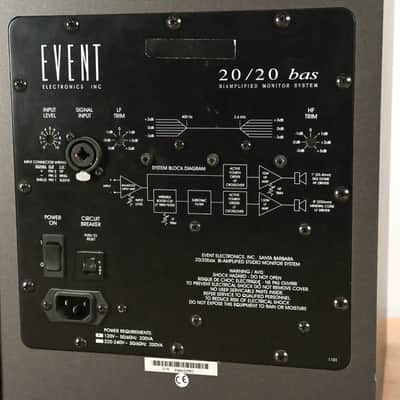 Event 20/20bas Bi-Amplified Studio Monitor (PAIR) CG012VG image 10