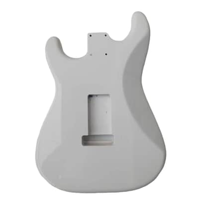 White HSS Semi Hollow Strat Style Guitar Alder Wood Body image 4