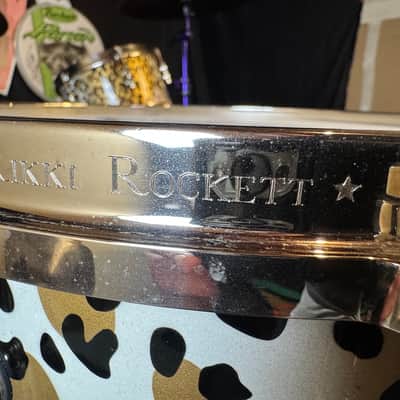 Rikkie Rockett's Poison, Innovation Drums 2000-2002 Tour Maple Kit, 7 Piece Set, Gladstone Style Snare Custom Cheetah Airbrush Finish. Signed! image 12