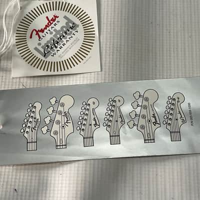 2000's Fender Deluxe Stratocaster Guitar Warranty Brochures, Bumper Stickers, Case Candy, etc. image 5