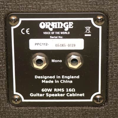 2019 Orange PPC112 Black Guitar Speaker Cabinet 1x12 with Upgraded EVM-12L Speaker image 3