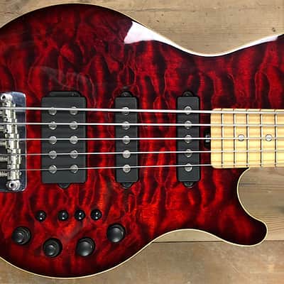 Ernie Ball Music Man 25th Anniversary Bass 5 HSS  2009 Venetian Redburst image 1