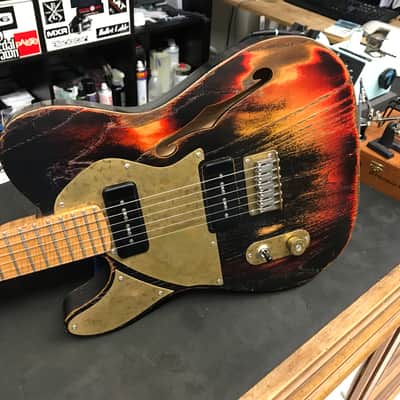 Paoletti Custom Nancy 2021 -3 Tone Sunburst & Black with Relic (Lee Malia) image 2