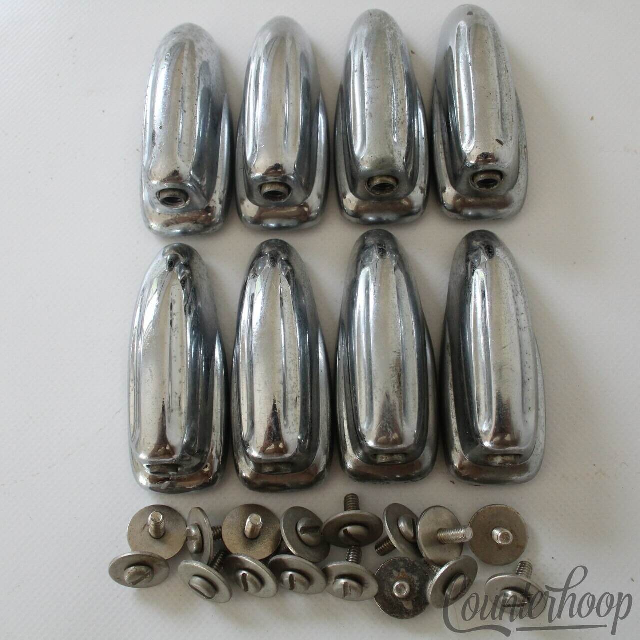 Slingerland 8x Sound Radio King Lugs Bass Drum Chrome Vintage 50s Nickel Screws — main photograph