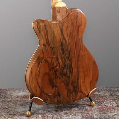 Jesselli 14" Walnut and Gold Leaf Hollow Body Circa 1988 - Natural. image 14