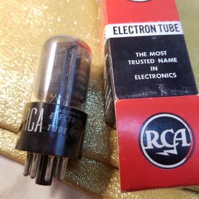 RCA Matched Pair (2) 6SN7GT tNOS AT1000 TESTED Vacuum Tubes greyglass T2 dual triode 1948-1952 image 1