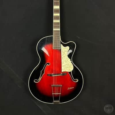 Tellson Single cutaway Jazz/Swing Guitar from the 60`s in red sunburst finish image 1