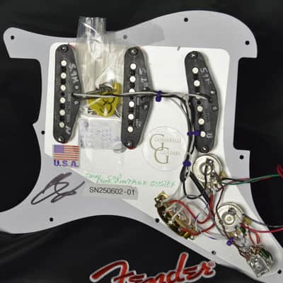 "WHITE KNIGHT" Fender Classic 50's Loaded Stratocaster Pickguard Hot Wired Dual Vintage Booster and Dual Cap image 8