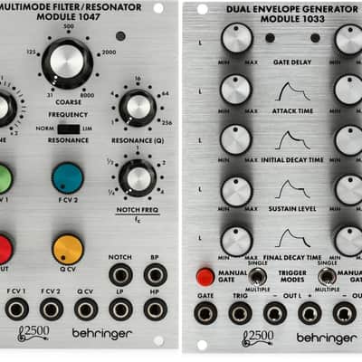 Behringer 1047 Multimode Filter/Resonator Eurorack Module Bundle with Behringer 1033 Dual Envelope Generator Eurorack Module image 1