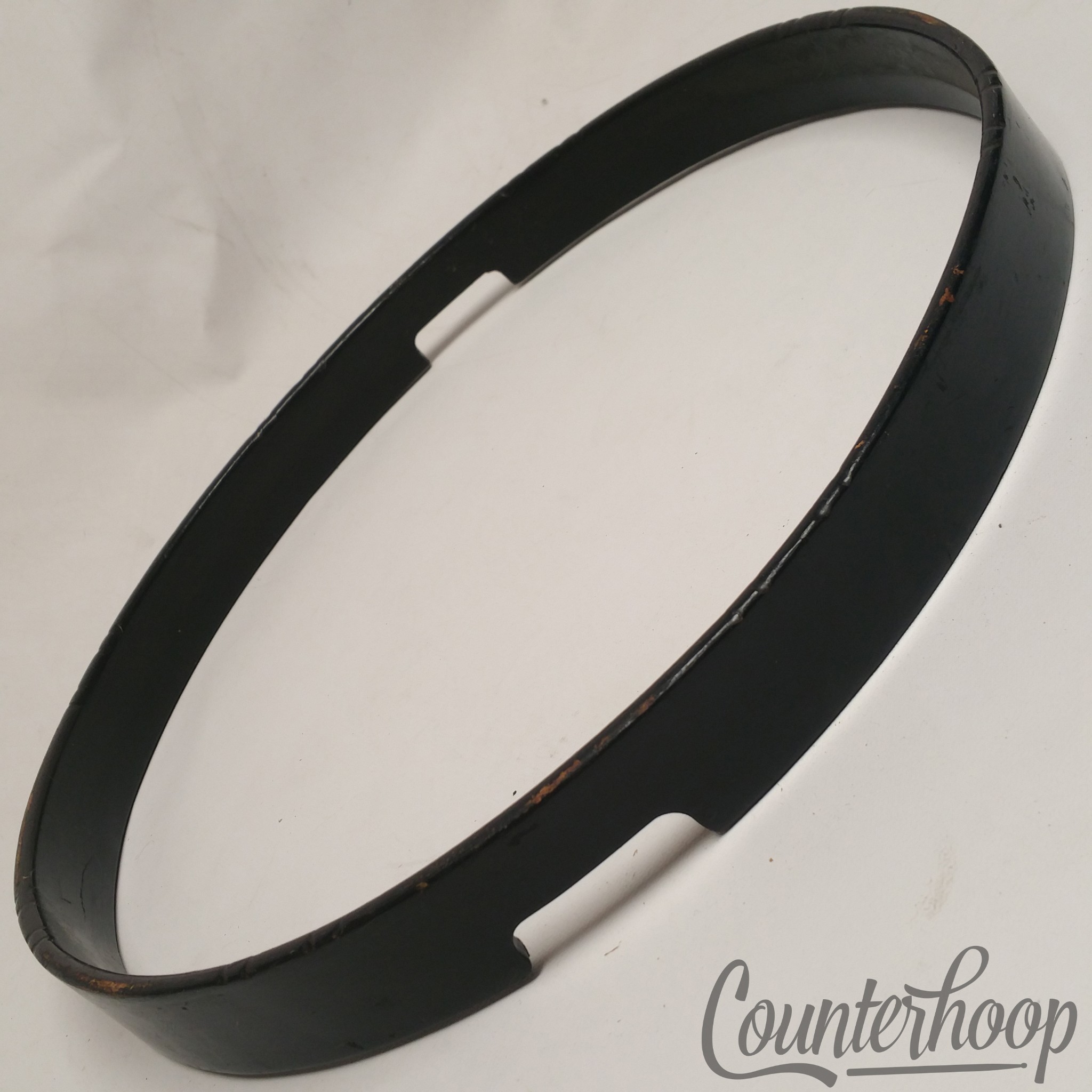 Rogers 15"x1 1/2"Maple Wood Hoop/Rim Snare 50s Drum Marching Resonant Black USA — main photograph