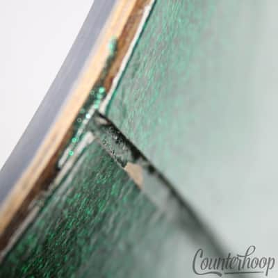 Rogers 14x20"Green Sparkle Dayton Holiday Bass Drum Shell Maple 60s Powertone US image 13
