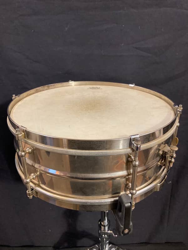 Slingerland 1930s - 5x14" Nickel Over Brass 6 Tube Lug Snare Drum image 1