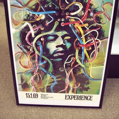 1969 Jimi Hendrix Experience Concert Poster - Gunther Kieser Poster-Lippmann Rau-Germany image 1