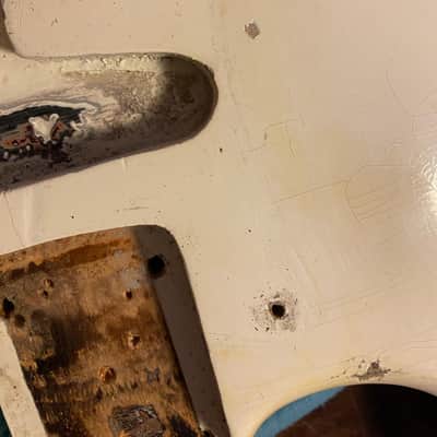 Fender Stratocaster 1961 Body Olympic White Refin image 16
