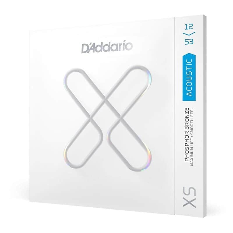 D'Addario XS Coated Phosphor Bronze Acoustic Guitar Strings - 12-53 Light image 1