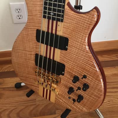 Alembic Mark King Signature Deluxe Balance Custom 5 String Bass 2000 Flame Maple LED's image 6