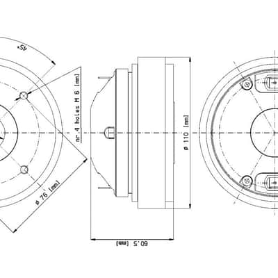 Eighteen Sound HD1050-8 1-inch Exit Throat Driver 8-Ohms Pro Audio Components Speakers Drivers for Motorcycle Car Audio Applications 50 RMS 100-Watt Peak image 2