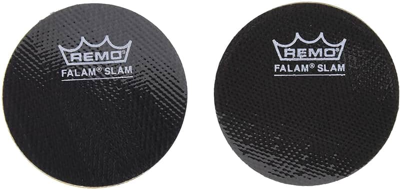 Immagine Remo Falam 2.5 Single Kick Drum Patch 2 pack Black - 1