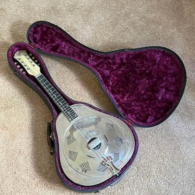 1937 National Style 3 Single Cone Mandolin w' Calton Flight Case Lilly of the Valley image 17