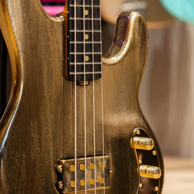 Ernie Ball Music Man 50th Anniversary StingRay 4 Special - Molten Gold image 10