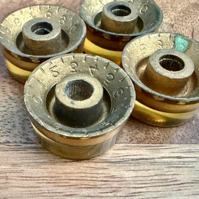 1950s Vintage Gibson Les Paul Standard & Junior Speed Knobs Authentic Vintage Part Circa 1953-1955 / Gold image 6