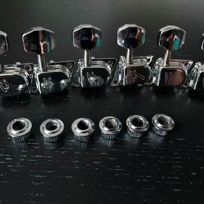 Fender 70s Stratocaster/Telecaster "F" Tuning Heads (6) 2010s - Chrome image 1