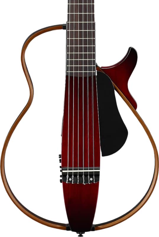 Yamaha SLG200N Acoustic-Electric Silent Guitar, Rosewood Fingerboard, Crimson Red Burst image 1