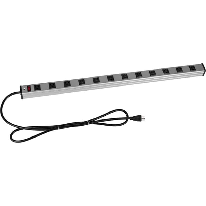Commercial Grade 12 Outlet Surge Power Strip with Circuit Breaker - 6 ft. Cord image 1