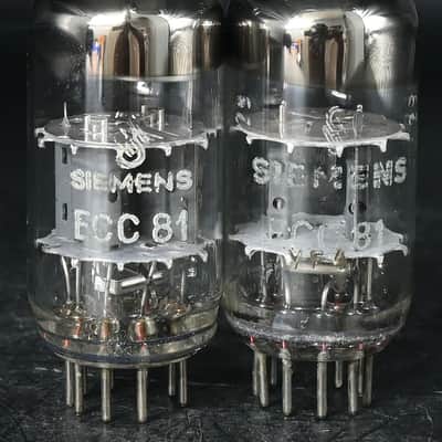 2x 1960's ECC81/12AT7/A2900 Siemens Top Ring Getter Made in Germany Amplitrex Tested Tube image 3