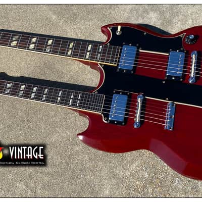 Gibson EMS-1235 Double Neck Guitar / Mandolin 1962 - 1969 - Cherry image 13