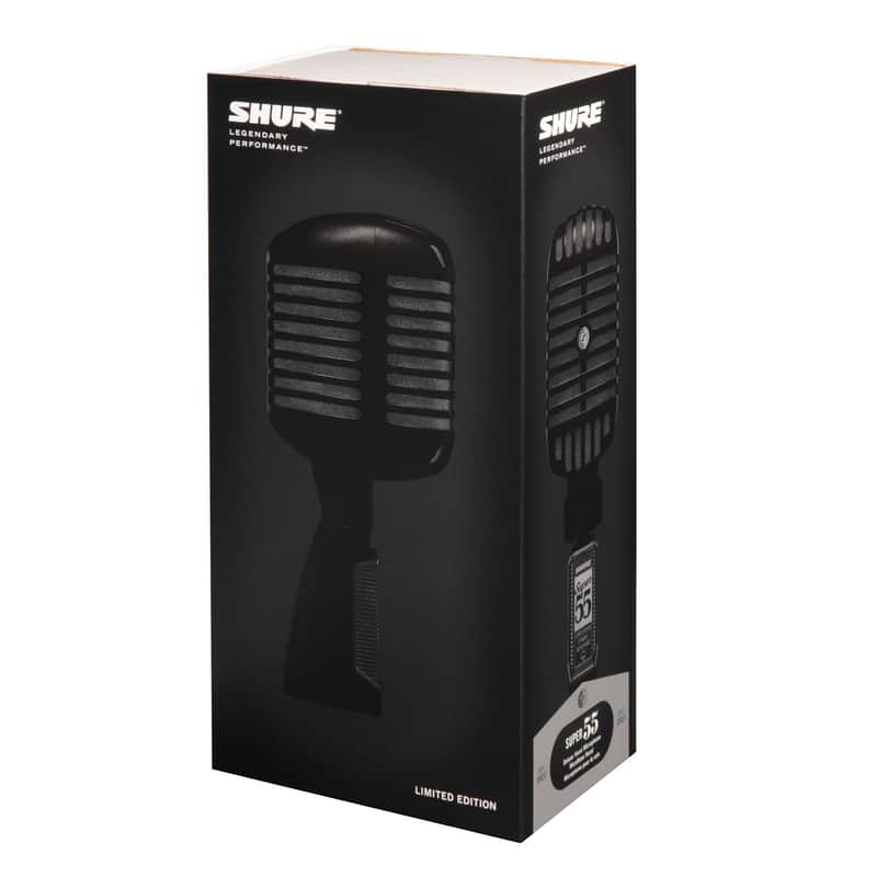 美中古 Shure Super 55-BLK Pitch Black Open Box Shure Super 55-Black Limited Edition Dynamic Microphone
