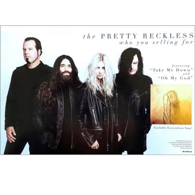 THE PRETTY RECKLESS - Who You Selling For Poster Ltd Ed RARE Tour Poster! HALESTORM IN THIS MOMENT image 2