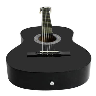 38" Acoustic Guitar Full Size W/Case, Strap, Tuner & Pick Gift to Kids Black image 2