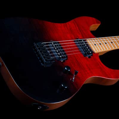 Jet JS-1000 Vulcano 1000 Series Mahogany Solid Flamed Maple Top Body Canadian Roasted Maple Neck 6-String Electric Guitar image 6